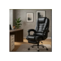 Cadeira Escritório Presidente Confortável Com Apoio Dos Pés