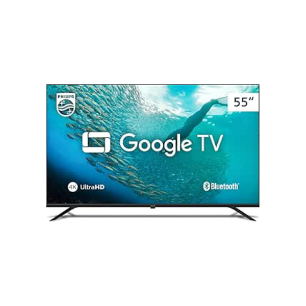 Smart TV Philips 55" 4K HDR 55PUG7019/78, Google TV, Comando de Voz