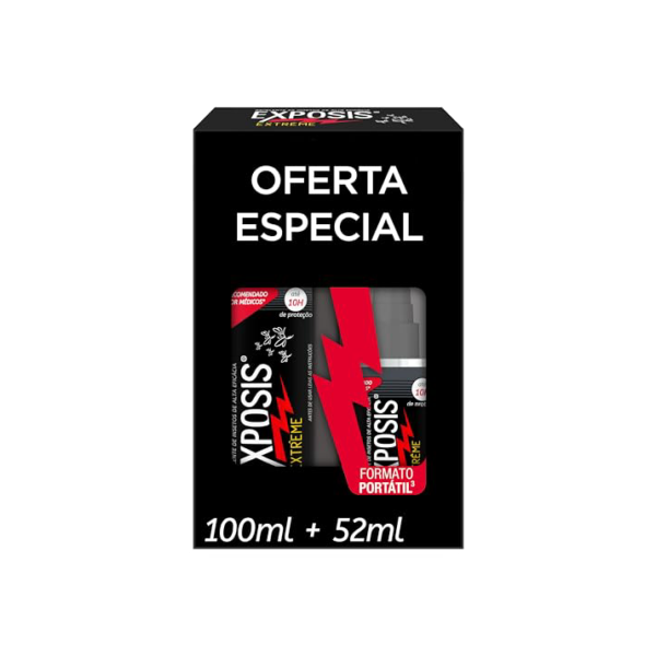 Exposis Extreme, Kit Repelente Icaridina, 2 Unidades, Spray 100ml e 52ml