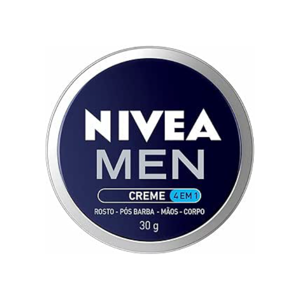 NIVEA MEN Creme Masculino 4 em 1 30g - Hidratação intensa, evita ressecamento, com vitamina E, textura creme, rápida absorção