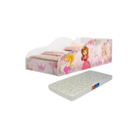 Mini Cama Infantil Para Meninas Princesa Com Colchão Cor Branco Princesas