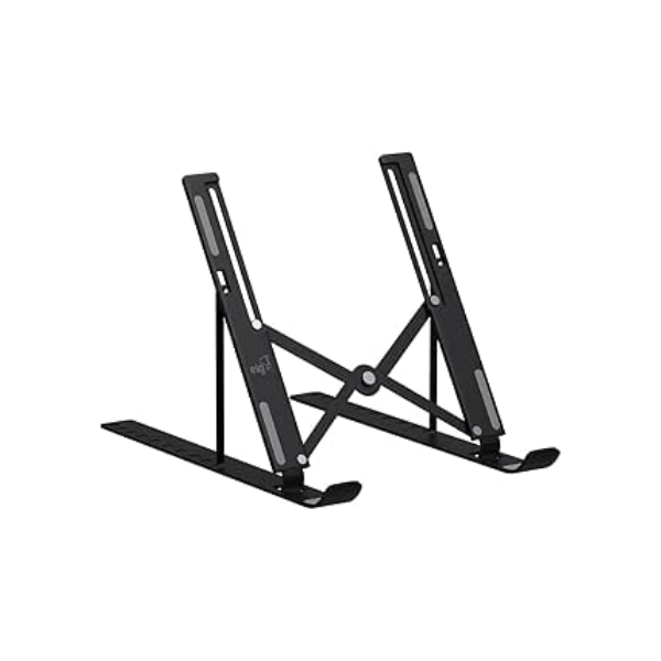 Suporte de Mesa Portátil para Notebook/Laptop de 10" a 17,3", 10 Níveis de Regulagem, Dobrável, Inclui Bolsa de Transporte, Preto, NTB8520B, ELG