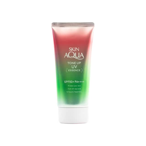SKIN AQUA® Protetor Solar Tone Up Happiness Aura 80g - FPS 50 cor rosa - Não deixa a pele oleosa