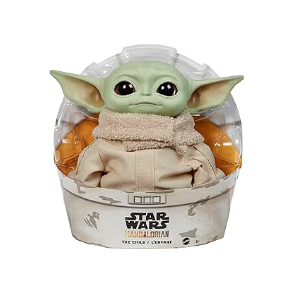 Mattel Plush Baby Yoda Star Wars The Child, Verde, 11 polegadas
