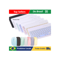 Kit Teclado e Mouse Sem Fio Bluetooth Colorido Macaron Para PC iPad Tablet Notebook - Neverdie Store