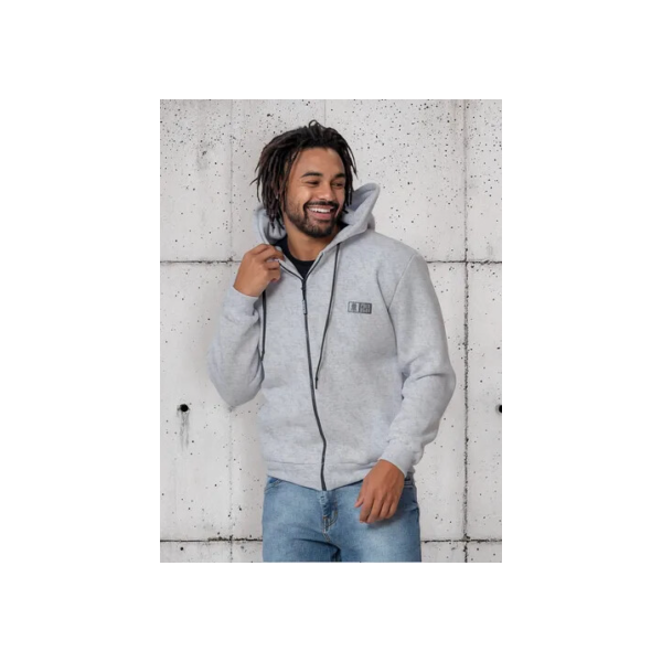 Blusa Moletom Masculina Aberto Polo Wear Mescla Claro