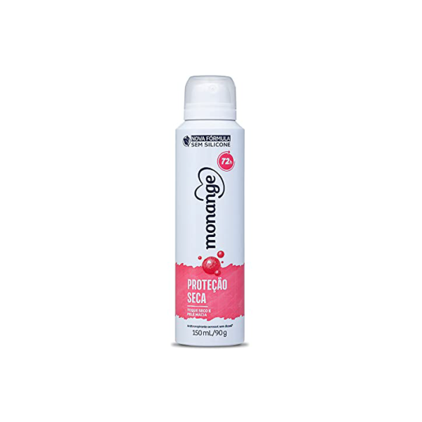 Monange Desodorante Aerossol Antitranspirante Feminino Proteção Seca 150Ml