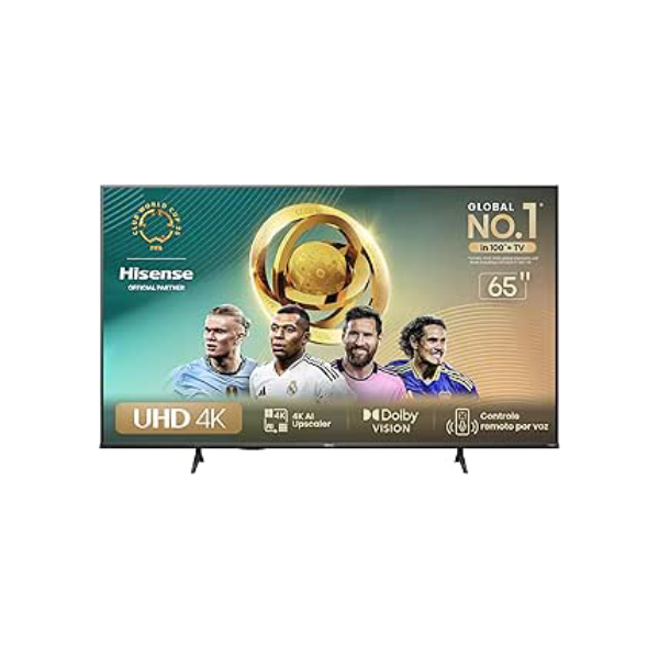 Hisense Smart TV UHD 4K DLED 65" Polegadas 65A6K com HDR10+ Dolby Vision Game Mode Controle por Voz Alexa Built-In AirPlay