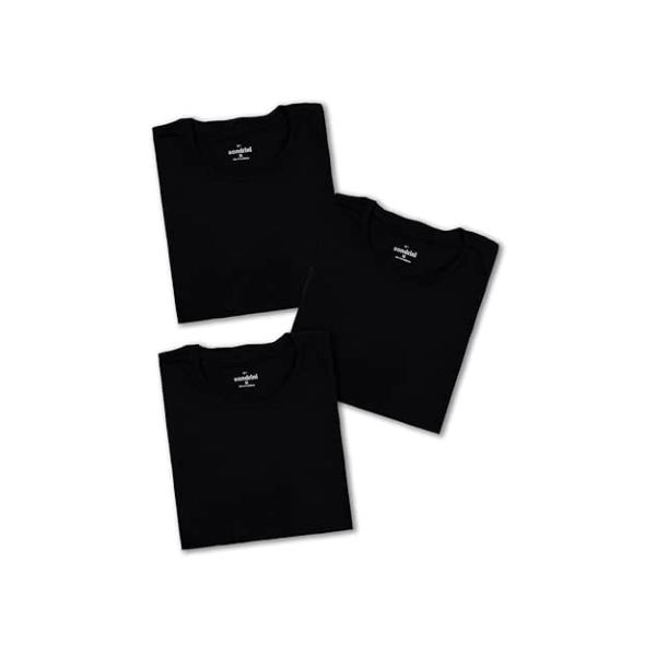 Kit 3 Camisetas Básicas Masculinas Sandrini Preto ou Sortido Algodão Premium Conforto Casual Dia a Dia