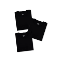 Kit 3 Camisetas Básicas Masculinas Sandrini Preto ou Sortido Algodão Premium Conforto Casual Dia a Dia
