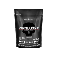 Whey 100% Hd - 900G Refil Morango, Black Skull