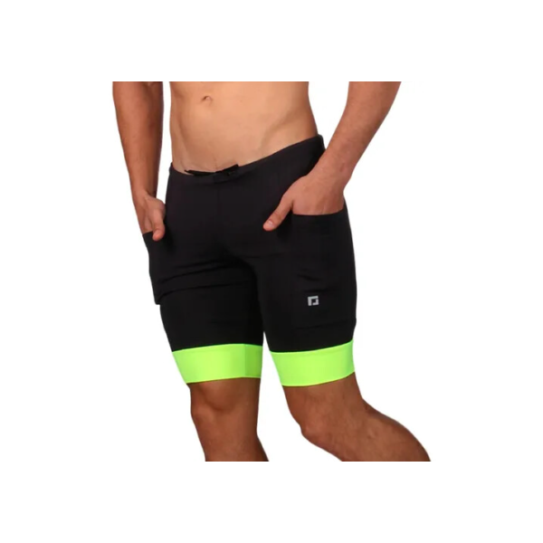 Shorts De Compressão P/ Corrida Masculino C/ Bolsos Laterais
