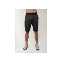 Bermuda Moletom Masculina Casual Com Bolso Leve Confortavel Cinza-escuro Lisa P