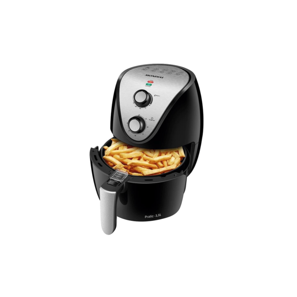 Fritadeira Elétrica Sem Óleo Air Fryer Mondial AF-30 Family Inox IV 3,5l – Preta - 220V