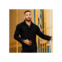 Camisa Manga Longa Masculina Social Jeans Slim Fit Social Casual