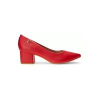 Sapato Scarpin Feminino Com Salto Grosso Vizzano Oferta