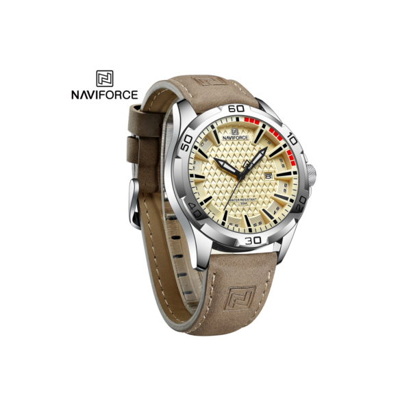 NAVIFORCE 8023 Relógios Esportivos Masculinos De Marca De Luxo Homens Militares De Quartzo Com Bracelete De Couro Original À Prova D'água Para
