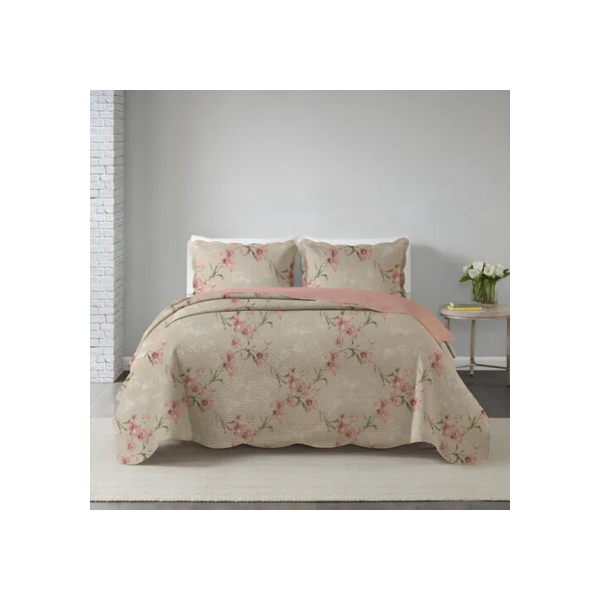 Colcha Cobre Leito Paris Solteiro Dupla Face 3 Peças Corttex Cor Paris 6 Lisa