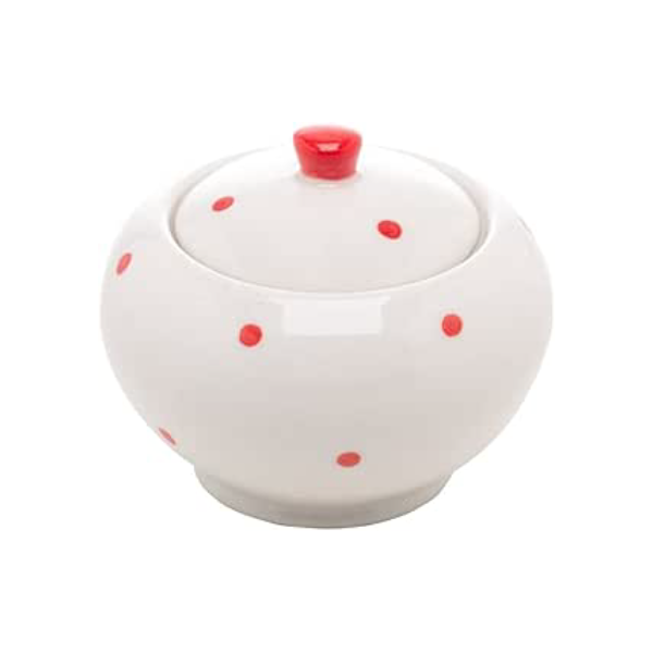 Açucareiro de Porcelana com Tampa Petit Pois 9cm x 8cm - Wolff