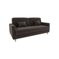 Sofá-cama Casal 3 Lugares Reclinável Veludo Matrix Emília
