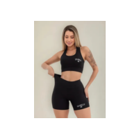 Conjunto Top Shorts Feminino Los Angeles Slim Moda Academia