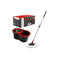 Powermaid Mop Giratório Pró com Centrífuga em Inox alta performance - Vermelho e Cinza
