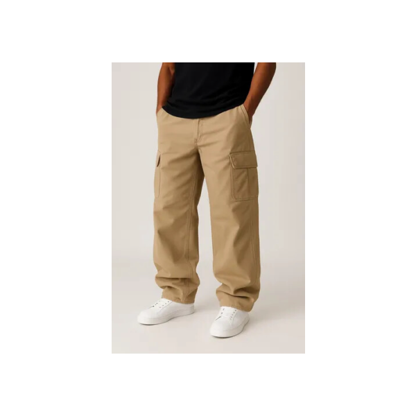 Calça Cargo Masculina Larga Skatista streetwear Tendência