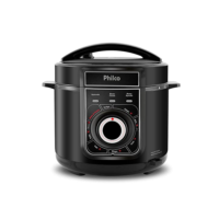 PANELA DE PRESSAO MULTIFUNCIONAL INOX PPP02PI 127V, PHILCO, Preto