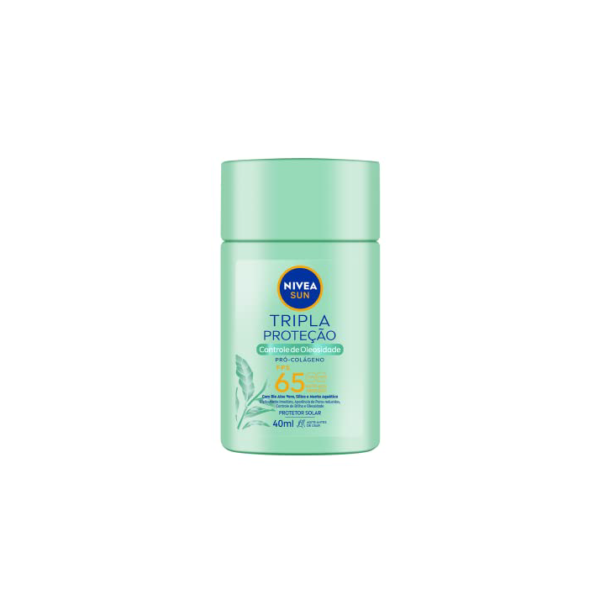 NIVEA SUN Protetor Solar Fluido Facial Tripla Proteção Controle de Oleosidade FPS 65 40ml