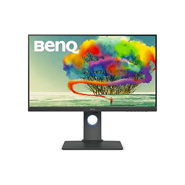 Monitor BenQ PD2705Q QHD com 27", Painel IPS, 100% sRGB e Rec. 709, com Thunderbolt 3 para MacBook, Modo DualView e CAD/CAM, tela Anti-Reflexo, Ajuste de Altura e Brightness Intelligence