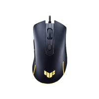 ASUS TUF Gaming Mouse para jogos M3 Gen II, com fio, 59 g leve, IP56 resistente a poeira e água, proteção antibacteriana, sensor óptico 8K DPI, 6 botões programáveis, pés de mouse de teflon, preto