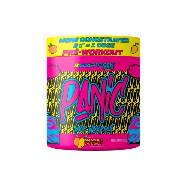 Suplemento Em Pó Adaptogen Science Panic Pré Treino com creatina Pote 300g Sabor Manga E Laranja