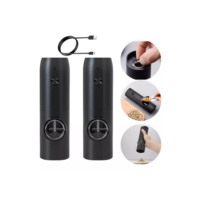 Moedor de Temperos Sal e Pimenta Elétrico Automático USB Preto - Lelong