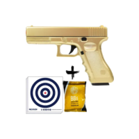 Pistola Airsoft Spring Vigor Glock Gk-v20 Fullmetal +150 Bbs