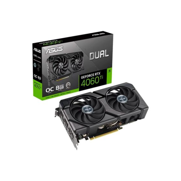 Placa de Vídeo RTX 4060 TI O8G EVO OC ASUS NVIDIA GeForce, 8GB GDDR6, DLSS3, Ray Tracing, G-Sync