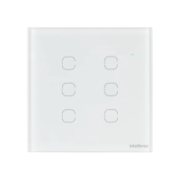 Intelbras, EWS 1006, Interruptor Touch Smart Wi-Fi com 6 teclas, Branco