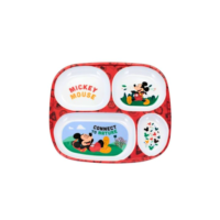 Prato com Divisória de Melamine Disney Mickey Mouse – Produto Oficial