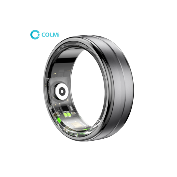 COLMI-R06 Anel inteligente para homens e mulheres, freqüência cardíaca e monitor de oxigênio no sangue, IP68 à prova d'água, 5ATM, modo multiesportivo, 2021
