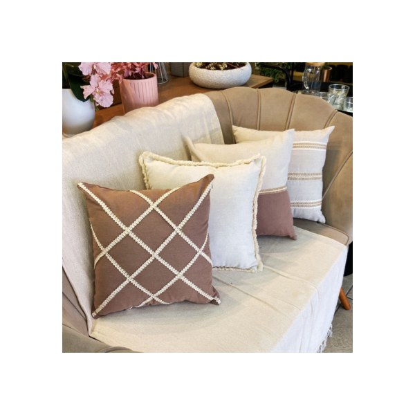 Kit 4 Capas De Almofada Estilo Boho Chic Rustico Decorativas