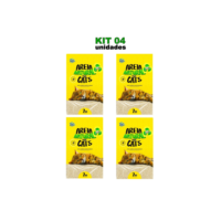 KIT COM 4 AREIA HIGIÊNICA NATURAL BIODEGRADÁVEL MILHO E MANDIOCA PARA GATOS TIGER CATS 2KG