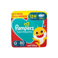 Fralda descartável Pampers Supersequinha, Tamanho G 80 Unidades,