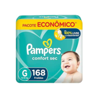 Fraldas Pampers Confort Sec G 168 Unidades, Pampers