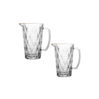 Jarra Diamond De Vidro Com Fio De Ouro Dourado 1,14L Lyor