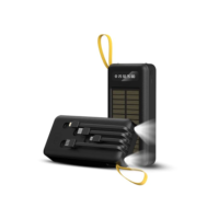 Carregador Solar Portátil 20000mAh, Banco de Energia BLACKULTRA com Lanterna LED, Power Bank para Celulares, Tablets, Camping, Viagens, Emergências, Resistente e Durável, Preto