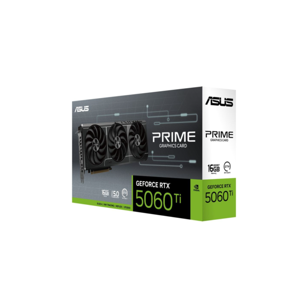 Placa de Vídeo NVIDIA GeForce Asus Prime  Rtx5060Ti Oc 16gb Gddr7 128 Bits- Prime-Rtx5060ti-O16g 90YV0MH2-M0NA00