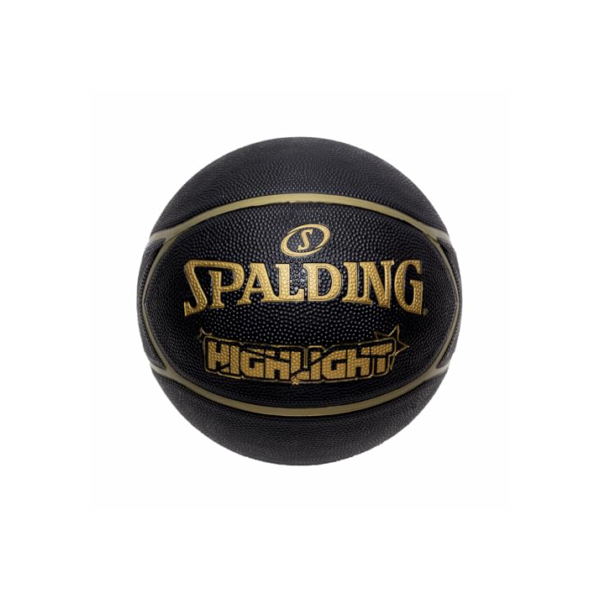 Bola de Basquete Spalding Highlight, Preto e Dourado, 7