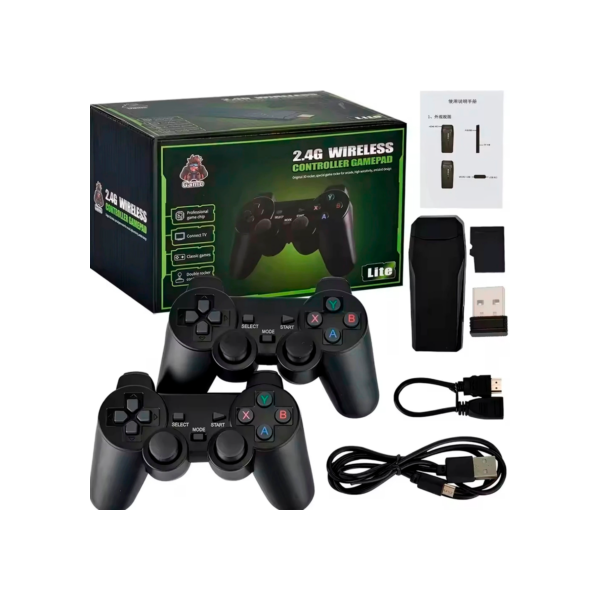 Videogame Stick 4k 10mil - 20mil Jogos Retro Antigo 2 Controles Sem Fio Console Original Portátil