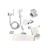 Kit Acessórios para Banheiro Cromado + Ducha Higiênico + Acabamento Metal 1/2 3/4 Padrão Deca