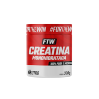 FTW Creatina Monohidratada 100% Pura - Explosão de Energia, Força e Resistência - Absorção Rápida para Ganho de Massa e Performance - Pote 300g
