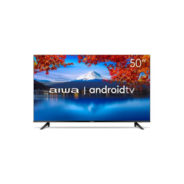 Smart TV AIWA 50” Android 4K Borda Ultrafina HDR10 Dolby Áudio AWS-TV-50-BL-02-A